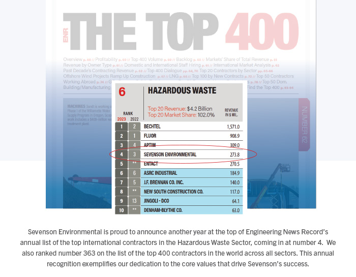 Sevenson's ENR ranking